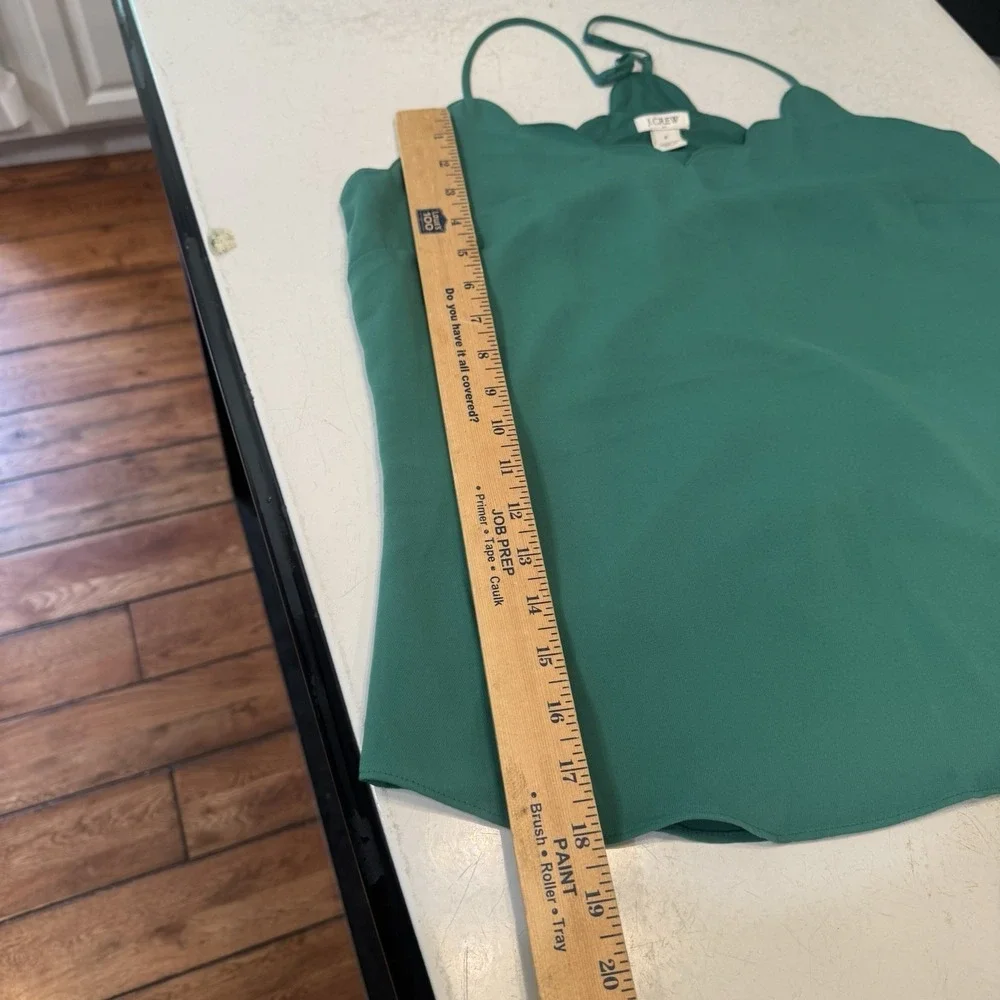 J. Crew Factory Scalloped Cami‎ Top Kelly Green Women's Size 6